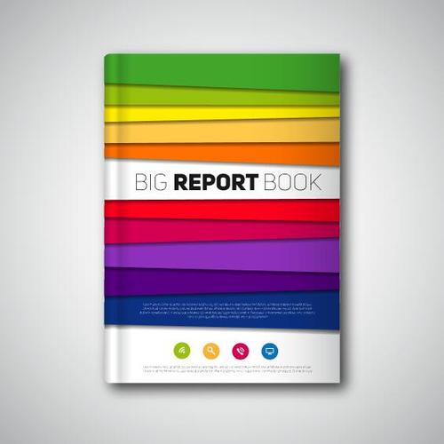 Colorful book cover vectors