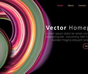 Colorful website template homepage design vector