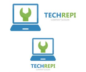 Computer repair logo vector