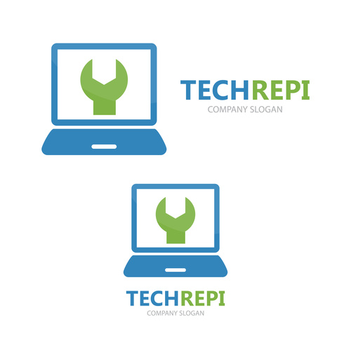 Computer repair logo vector