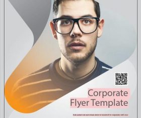Corporate Flyer Template Brown vector