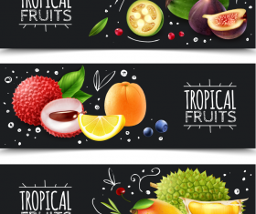 Summer fruit sale promotion banner vectors