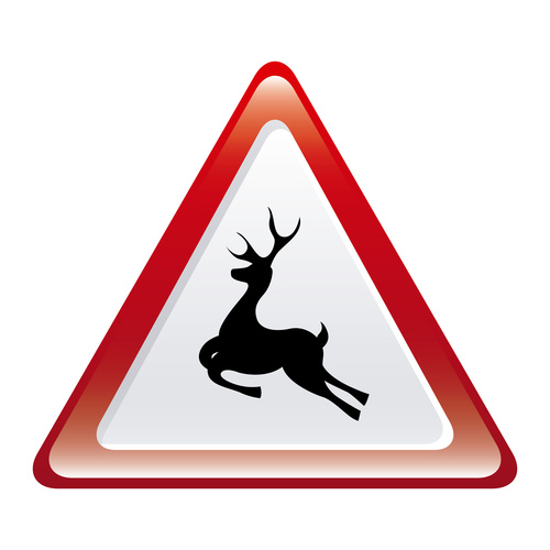 Deer crossing sign design vector