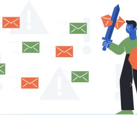 Defense spam letters Illustrations vectors