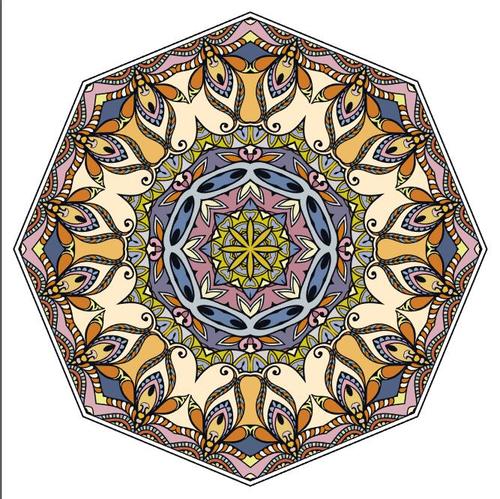 Delicate mandala ornament pattern vector
