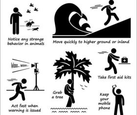 Disaster prevention cartoon icon vector