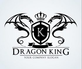 Dragon king logo vector