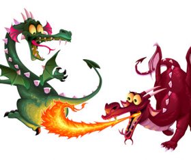 Dragons Isolated vectors