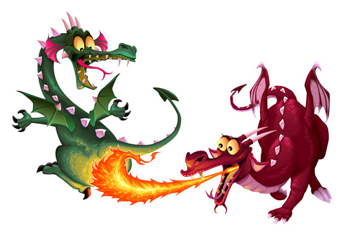 Dragons Isolated vectors