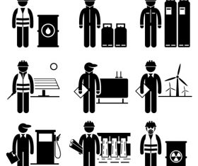 Engineer cartoon icon vector