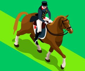 Equestrian dressage vector