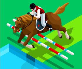 Equestrian eventing vector