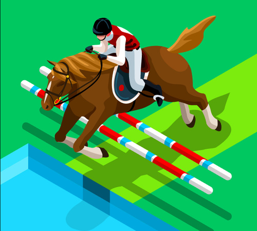 Equestrian eventing vector