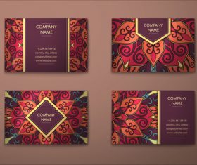 Ethnic Ornaments card vector