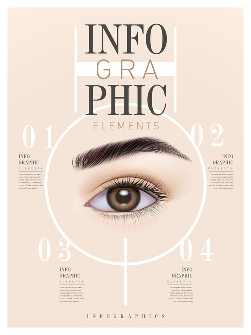Eye Infographic Template Design vector
