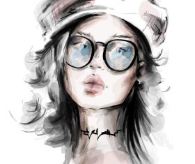 Fashion girl style vectors
