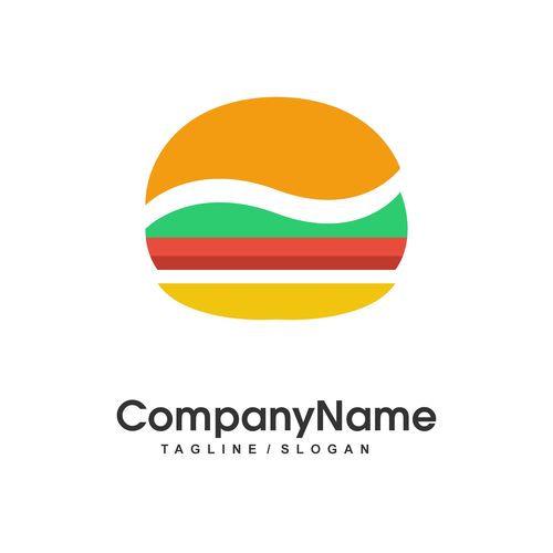 Fastfood burger vector logotype