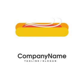 Fastfood hot dog vector logo