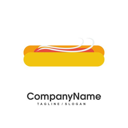 Fastfood hot dog vector logo