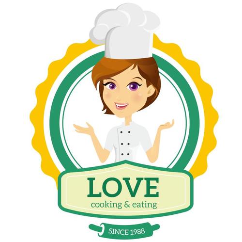 Female chef character design vectors