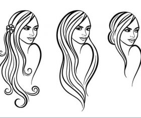 Female sketch vectors