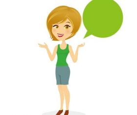 Female talking vectors