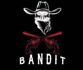 Fierce bandit emblems vector