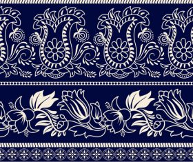 Flower silhouette seamless pattern background vectors