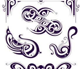 Flower texture frame vintage design vector