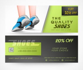 Footwear discount sale banner vector