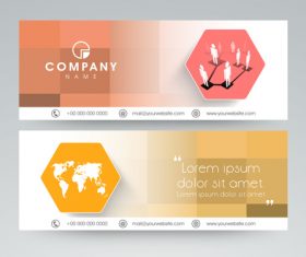 Four shades of website Header and Banner vector