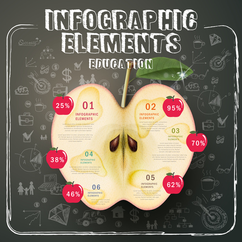 Fruit Infographic Template Design vector