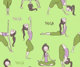 Funny yoga vector