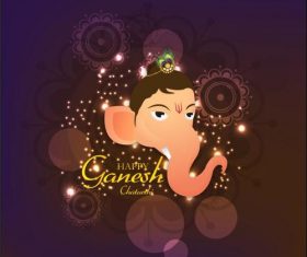 Ganesh Chaturthi background vector