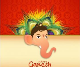 Ganesh Chaturthiand cover vector