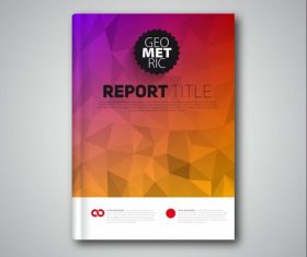 Geometric book cover vectors