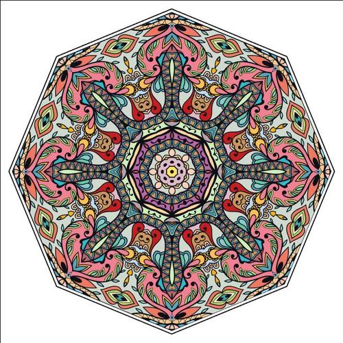Geometric pattern ornament mandala vector