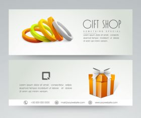 Gift shop banner vector