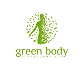 Green Body logo creative design vector