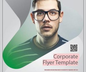 Green Corporate Flyer Template vector