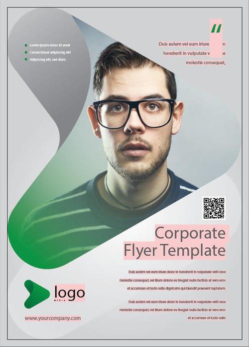 Green Corporate Flyer Template vector