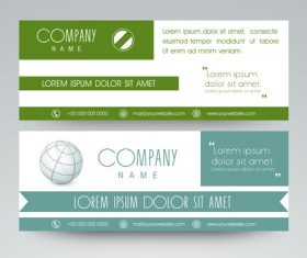 Green and Light Cyan Website Header Banner vector