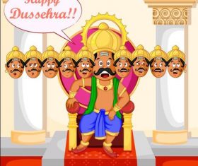 Hindu festival Dussehra vectors