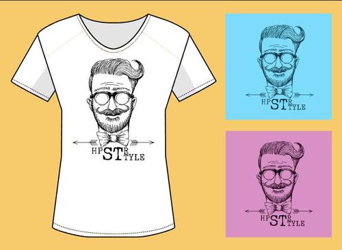 Hipster Style Print Design vectors