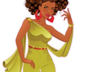 Hipster woman cartoon vectors