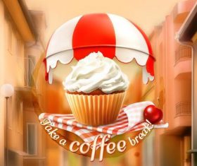 Ice cream cover vector