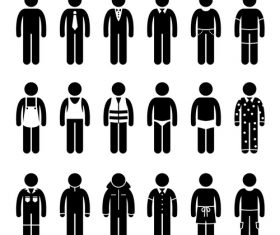 Icon character set vector