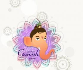 Indian Ganesh Chaturthi background vector