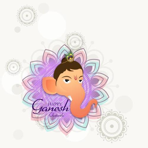 Indian Ganesh Chaturthi background vector