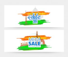 Indian Republic Day Merchandise Discount Banner vector